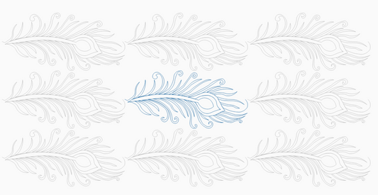 Edge-to-Edge Quilting Pattern – Peacock Feather