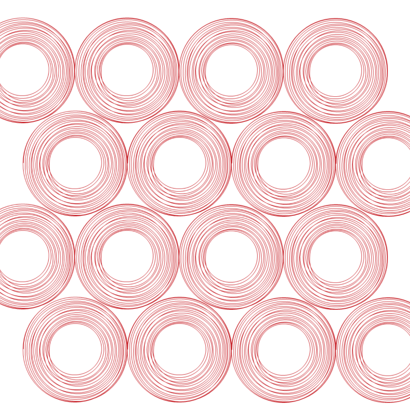 Edge-to-Edge Quilting Pattern – Tire Rings
