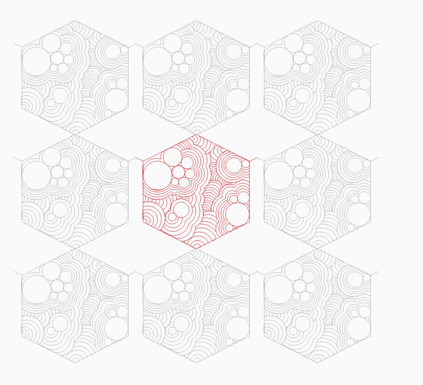 Edge-to-Edge Quilting Pattern – Zen Hexagon