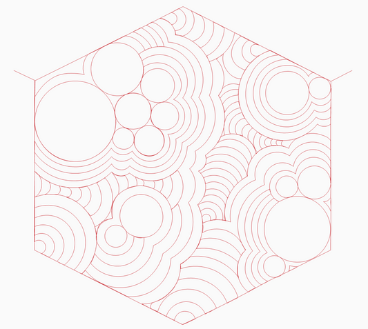 Edge-to-Edge Quilting Pattern – Zen Hexagon