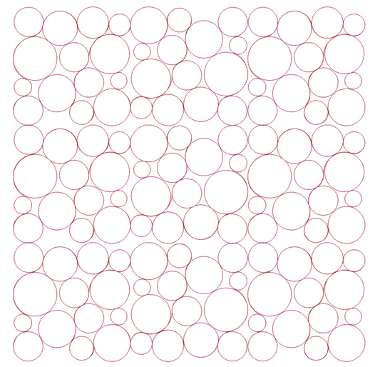 Edge-to-Edge Quilting Pattern – Batch of Bubbles